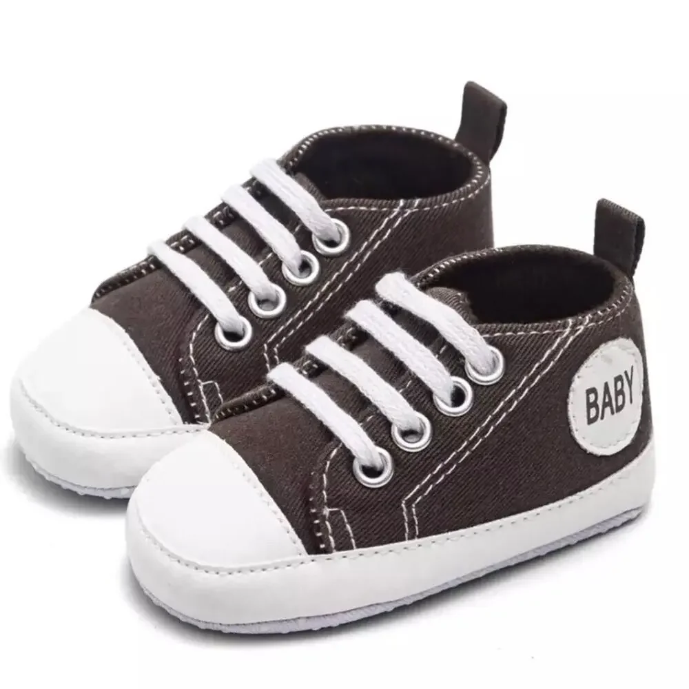 Infant baby sneakers newborn 0-3 months size 11 brown
